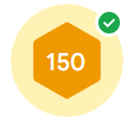 Medalla original de Search Console: 150 clics, 23/9/2026