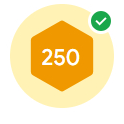 Medalla original de Search Console: 250 clics, 4/10/2026